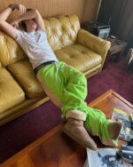 Peaceinwar Neon Skull Sweatpants (1)