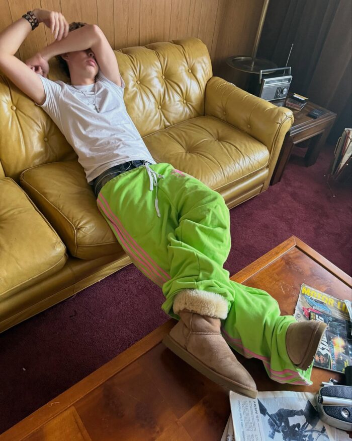 Peaceinwar Neon Skull Sweatpants (1)